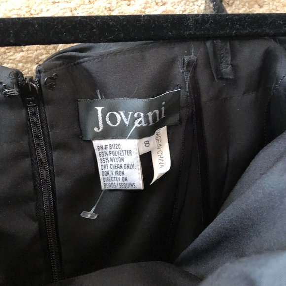 Jovani Black Cocktail Dress with Pink Bow - Picture 4 of 4